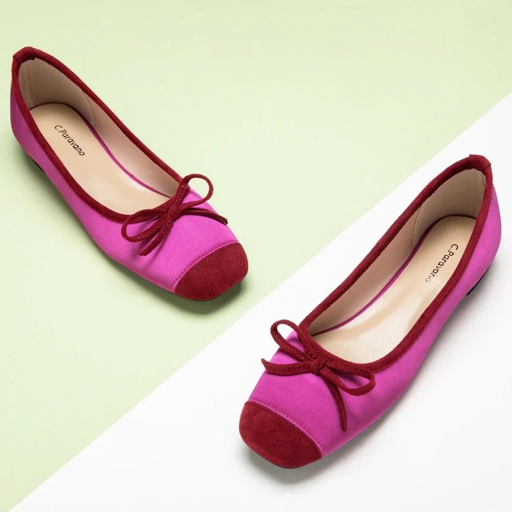 NWOT C.Paravano Cap-Toe Ballet Flats Elena - Picture 1 of 13